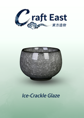 Ice‑Crackle Glaze Ceramic Teacup