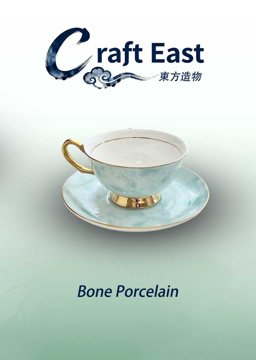 Minimalist Bone China Cup & Saucer Set