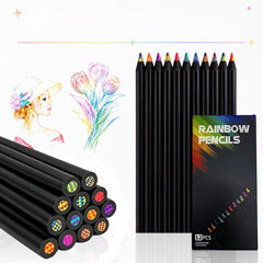 Rainbow Multicolor Pencils – 12 Pencils for Creative Drawing & Coloring