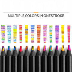Rainbow Multicolor Pencils – 12 Pencils for Creative Drawing & Coloring