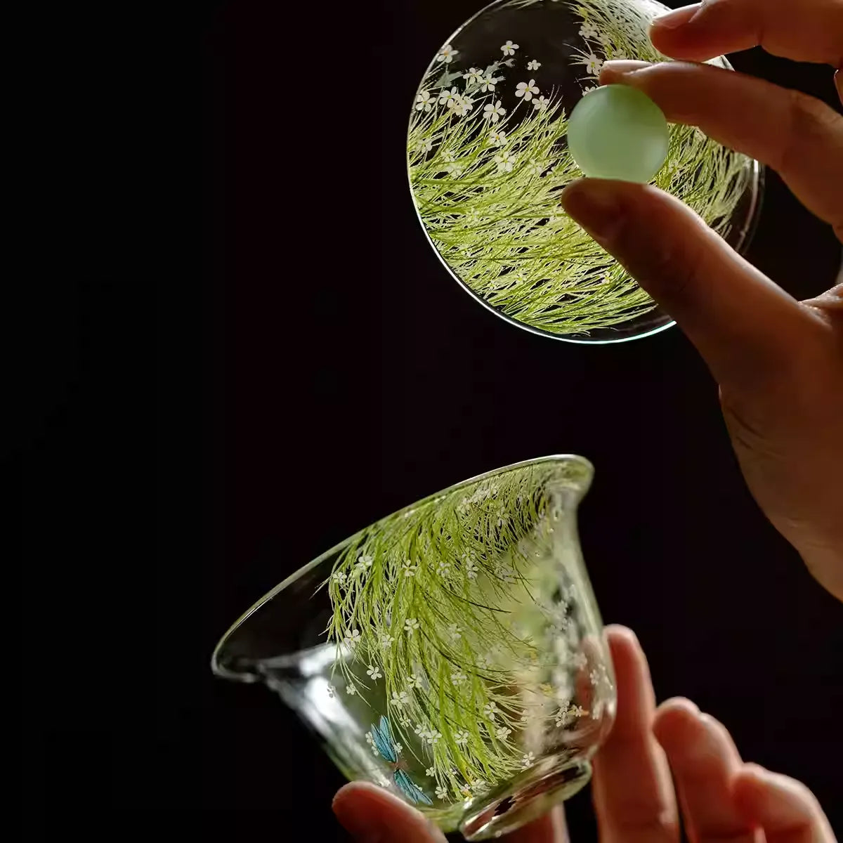 Hand-Painted Borosilicate Glass Gaiwan